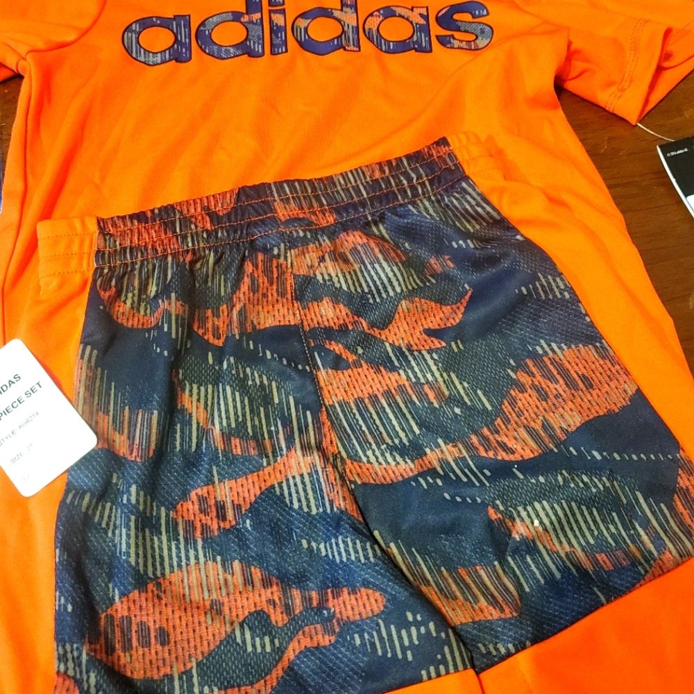 Little boys Adidas shirt and shorts set